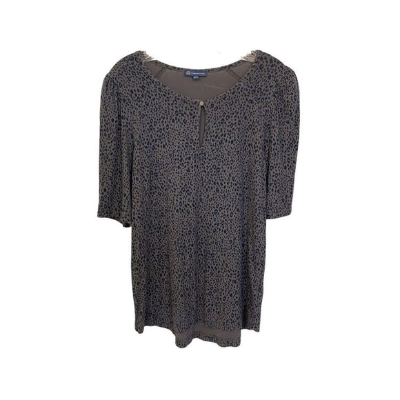 Democracy Women’s Leopard Print Keyhole Top | Size XS - Picture 1 of 3